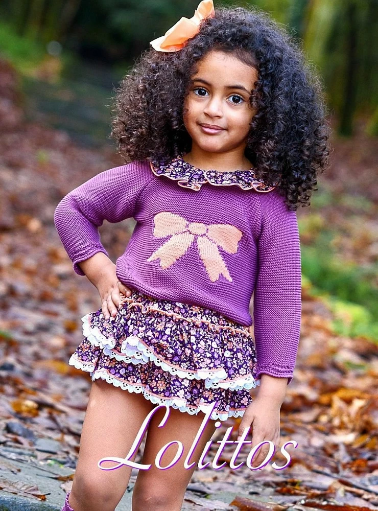 Girls' sweater and panty set from the Alicia collection by Lolittos