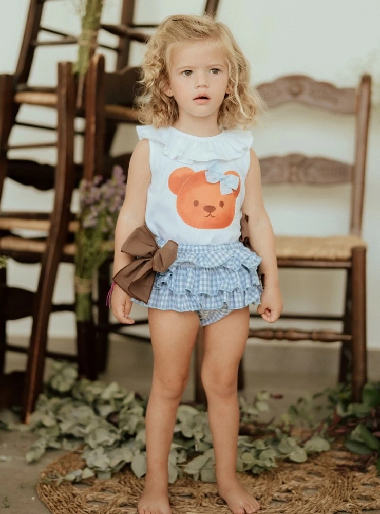 Girl's T-shirt and panty set Little Bears collection by Pio Pio