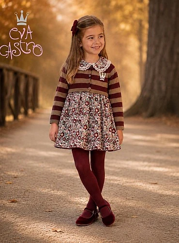 Girls' floral dress, jacket and bloomers set – Eva Castro