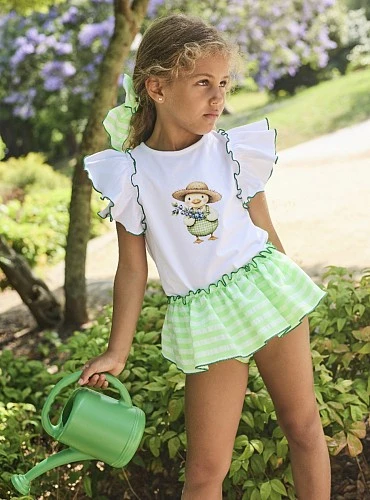 Girls' outfit: t-shirt and skirt set from the Apple collection