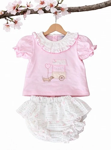 Girls' set: blouse and panties, Charca Collection