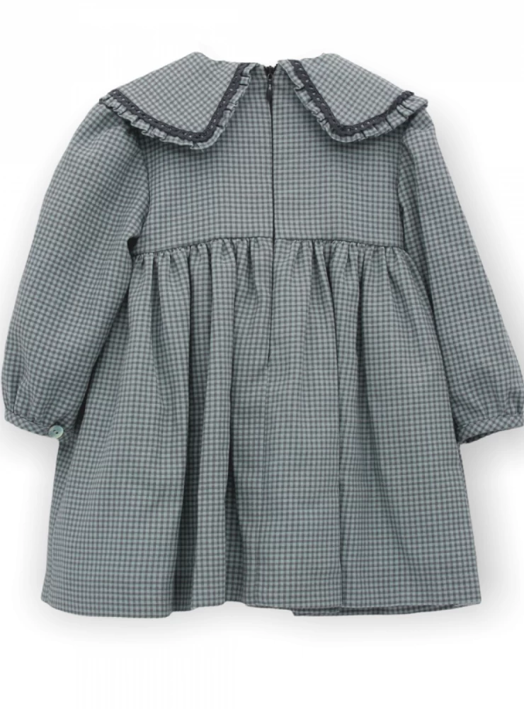 Green gingham dress Amistad Collection by Foque