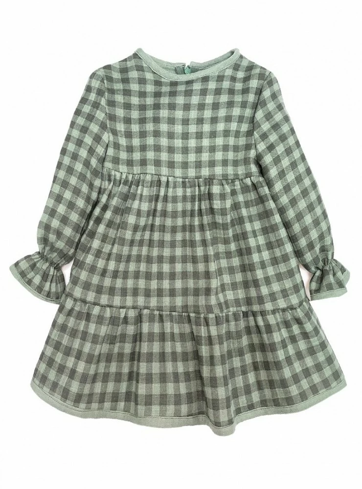 Green Olive collection checked dress