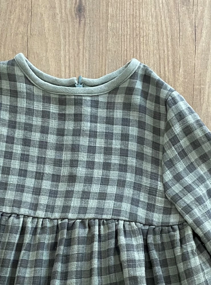 Green Olive collection checked dress