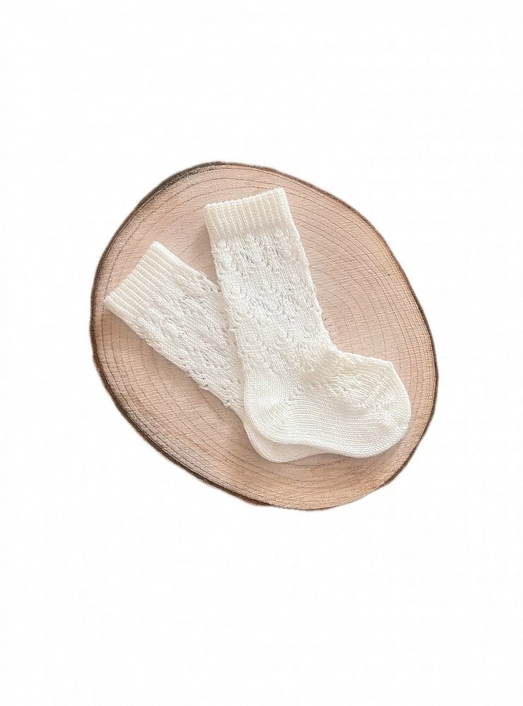 High openwork unisex sock.