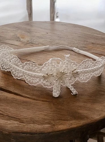 Ivory Baptism Headband