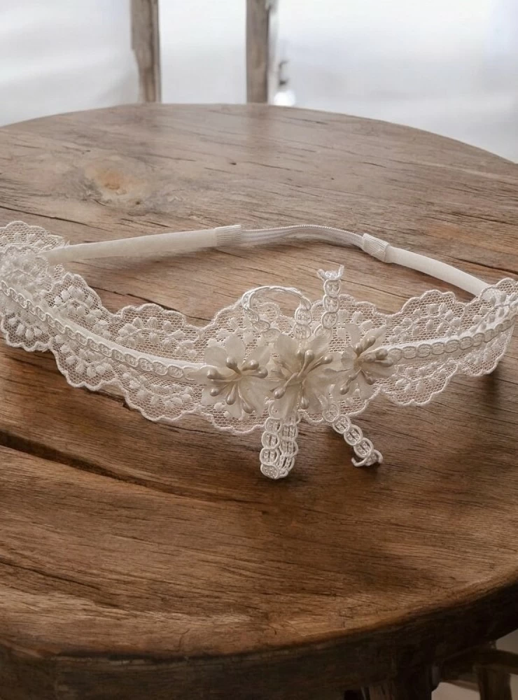 Ivory Baptism Headband