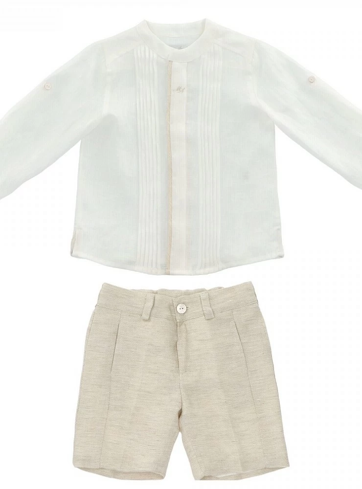 Ivory collection shirt and pants set for boy