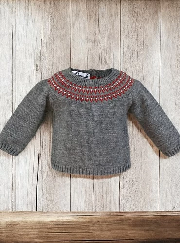 Jersey bebé niño color gris colección Abetos