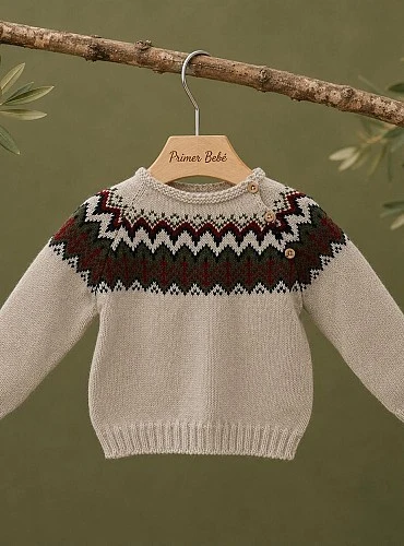 Jersey de punto para bebé niño colección Greca