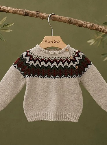 Jersey de punto para bebé niño colección Greca