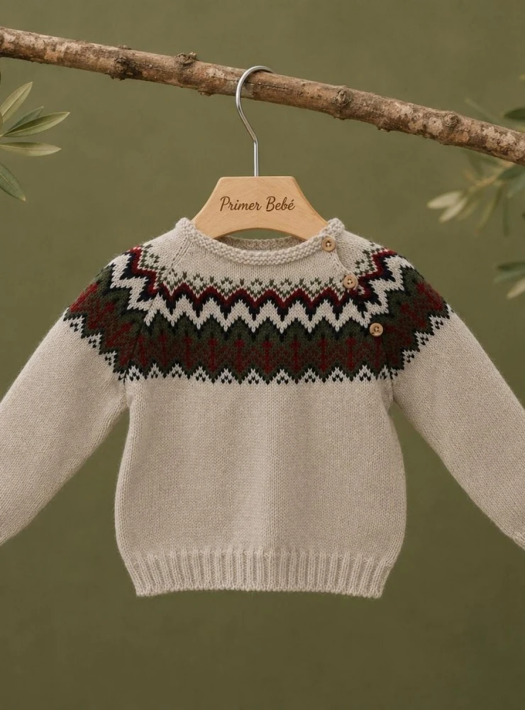 Jersey de punto para bebé niño colección Greca