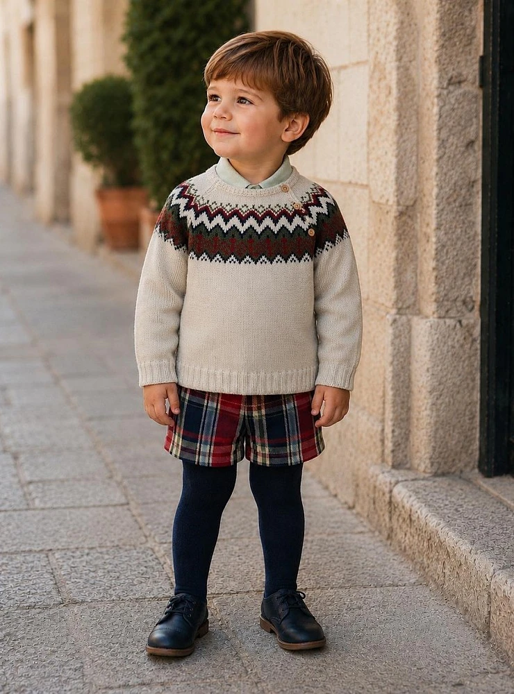 Jersey de punto para bebé niño colección Greca