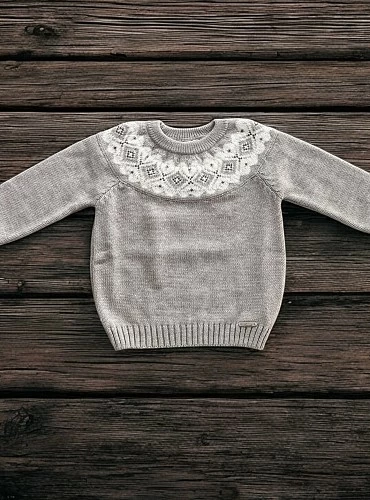 Jersey de punto para niño color tierra colección Cambridge