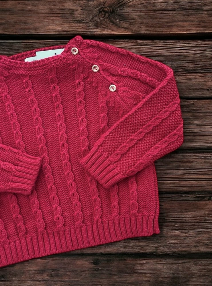 Jersey para niño en dos colores. Punto con ochos