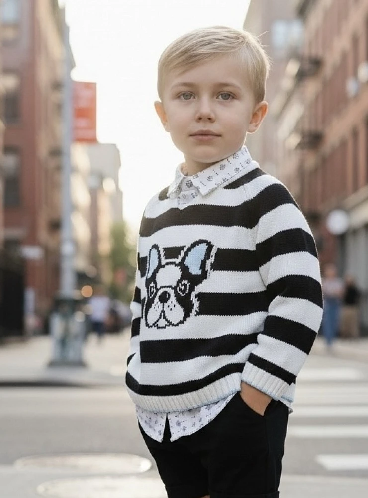 Jersey para niño en punto fino colección Onix