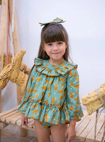 Jesusito niña con braga estampado perros – Mon Petit