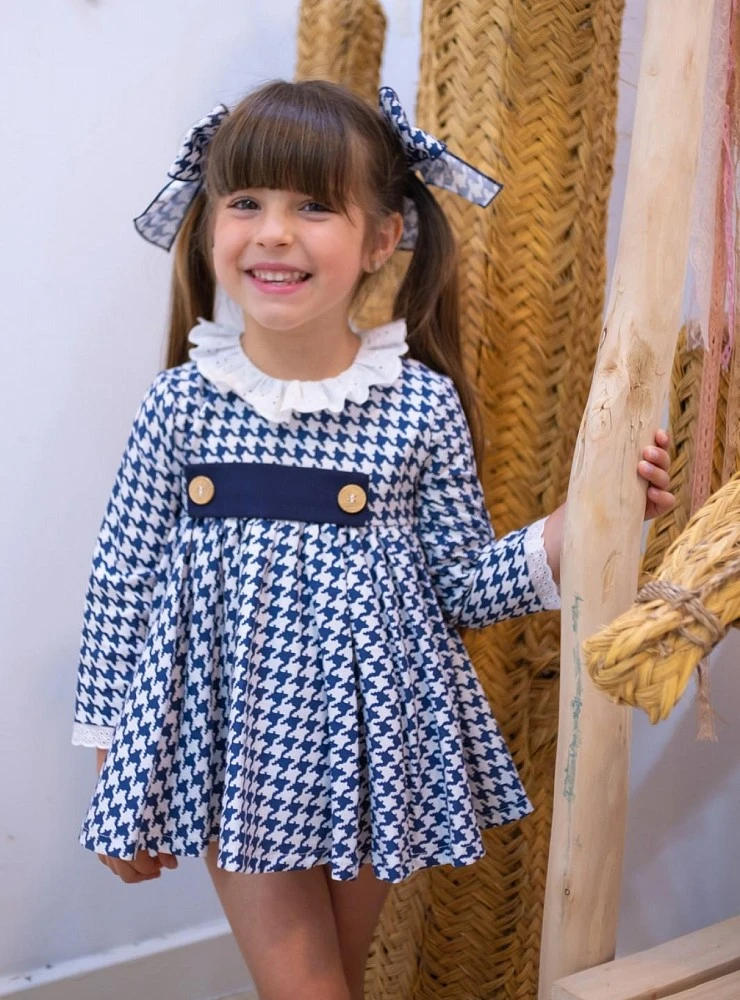 Jesusito niña pata de gallo azulón Mon Petit Bonbon