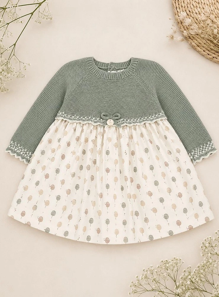 Knit and flannel dress from the Aller collection