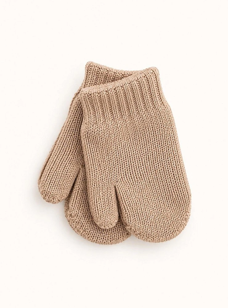 Knitted Baby Mittens – Royal Blue, Nude Pink and Nougat