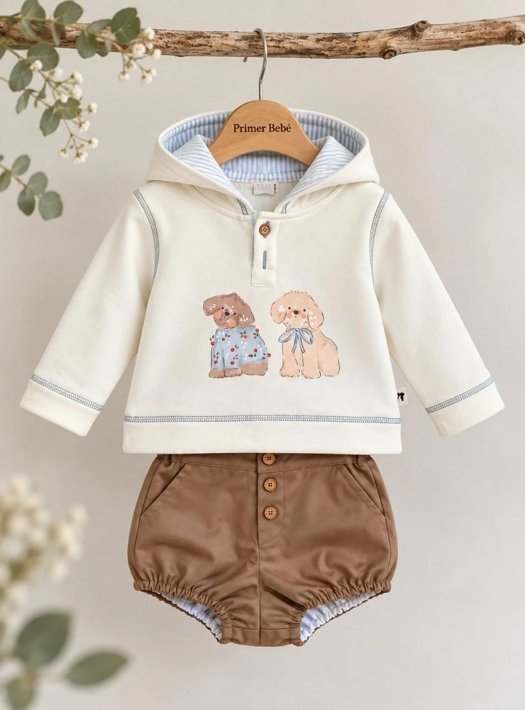 La Martinica Snoopy Collection Boys' Sweatshirt and Bloomer Set