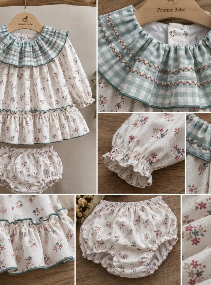 La Peppa "Aire" Collection dress and matching bloomers set