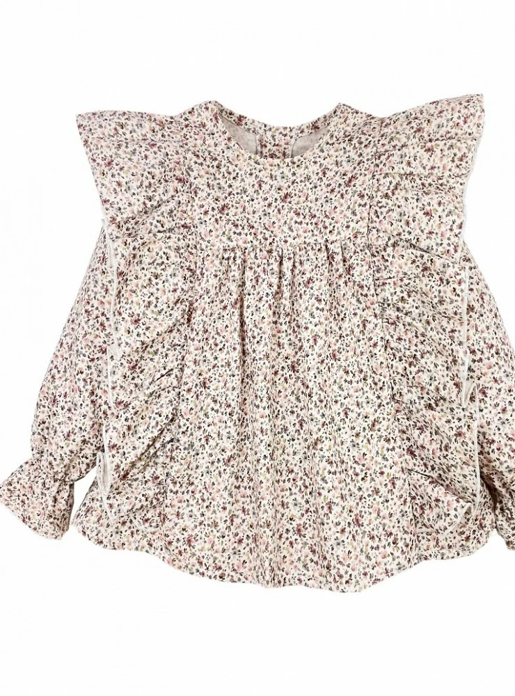 Liberty flower blouse with ruffles. Eve Children. Colección Rose