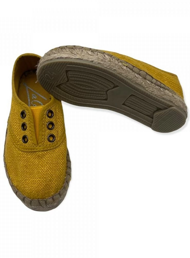 Linen espadrille boy's blucher in two colours.