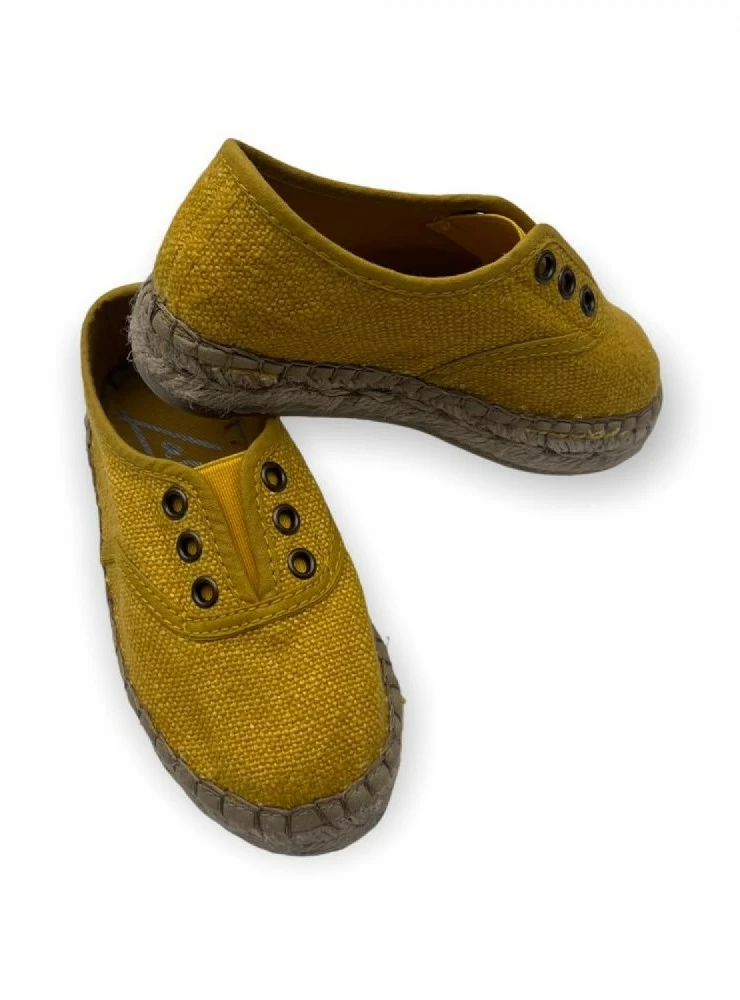 Linen espadrille boy's blucher in two colours.