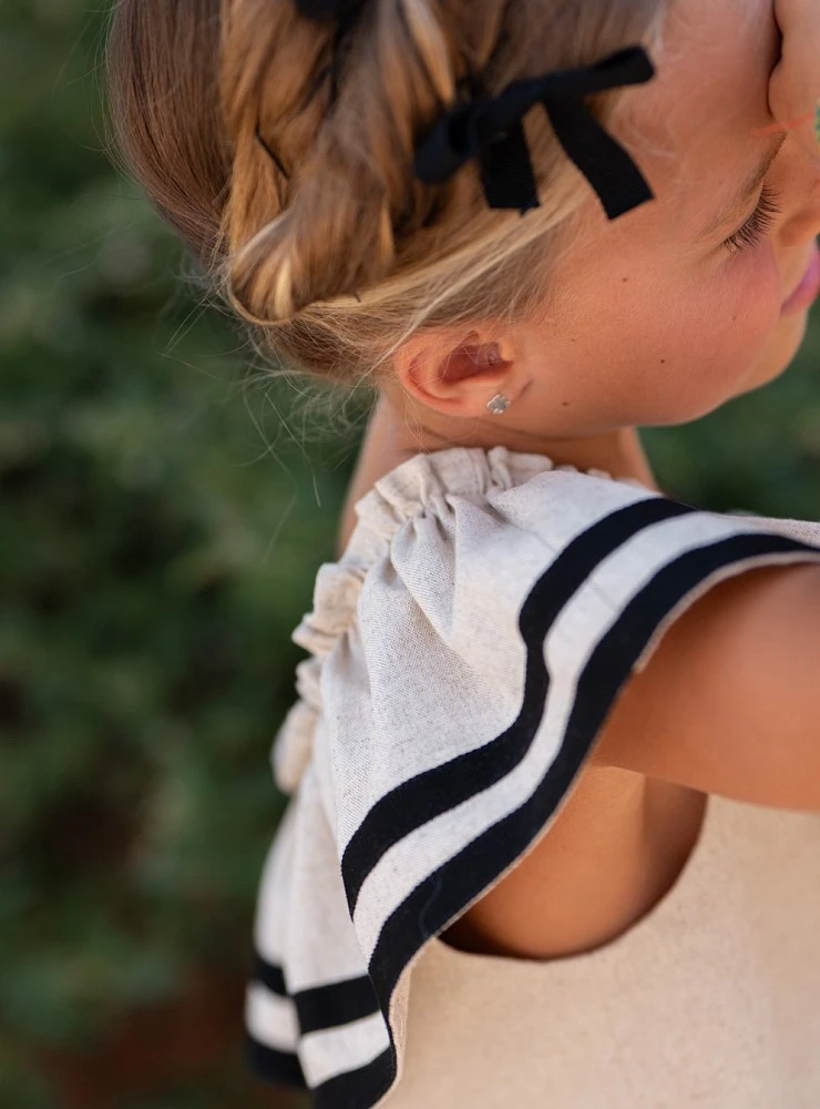 Linen jumpsuit for girls, Alhambra collection