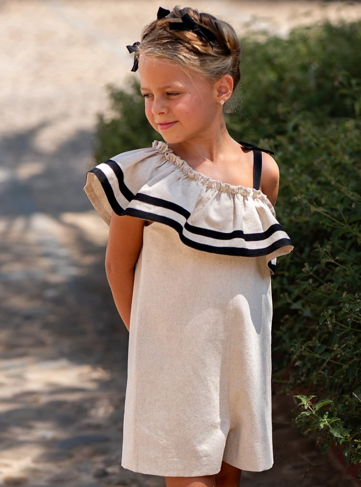 Linen jumpsuit for girls, Alhambra collection