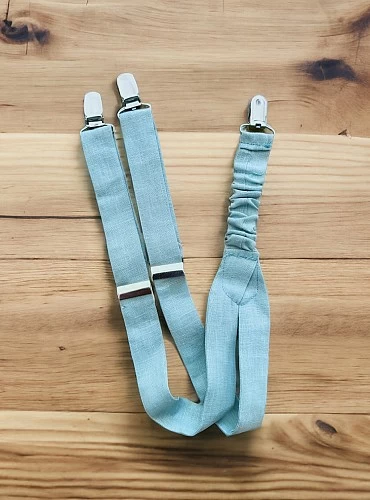 Linen suspenders in three colors and two sizes
