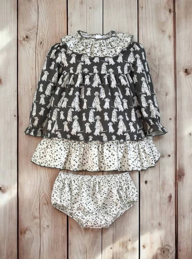 Little dress with panties from the Dalmatian collection