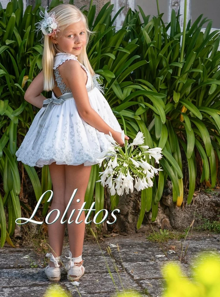 Lolittos set for girls three pieces. Special ceremony Guipure Collection