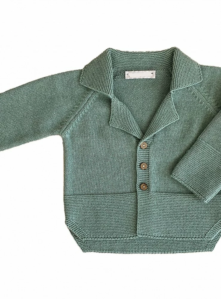 Long jacket for children dry green.