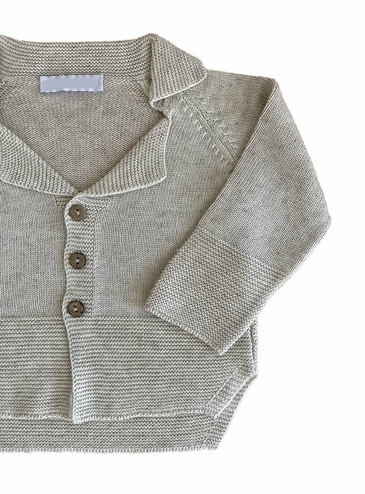 Long jacket for children in linen. Special christening or dressing