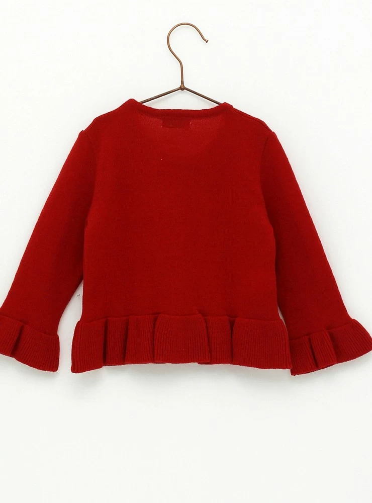 Long Jumper jacket red. O-Winter