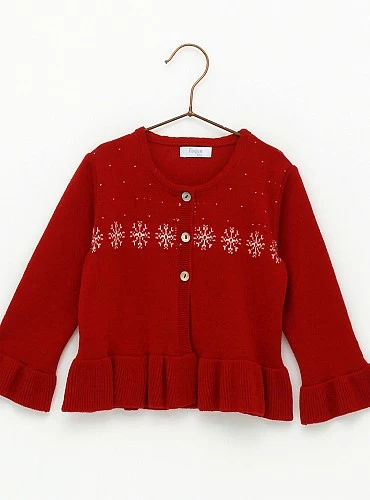 Long Jumper jacket red. O-Winter