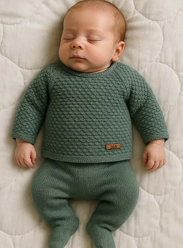 Merino wool set, Moss collection