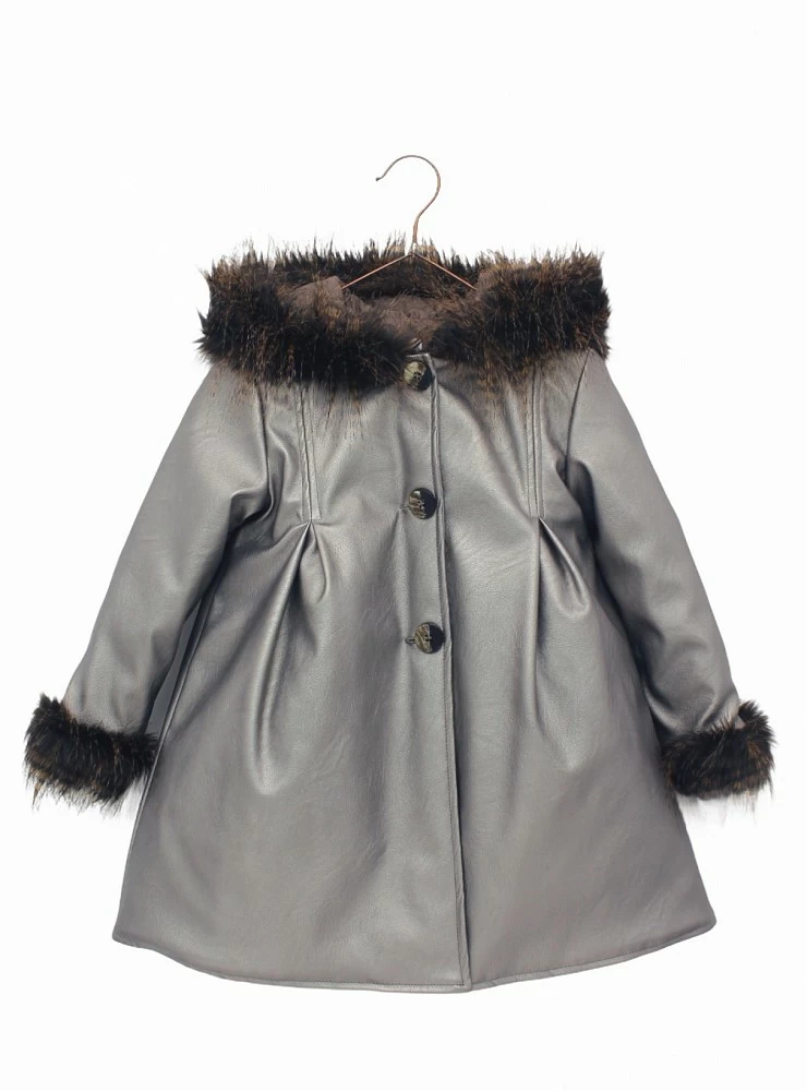 Metallic coat with hood. Ideal. Brand Foque