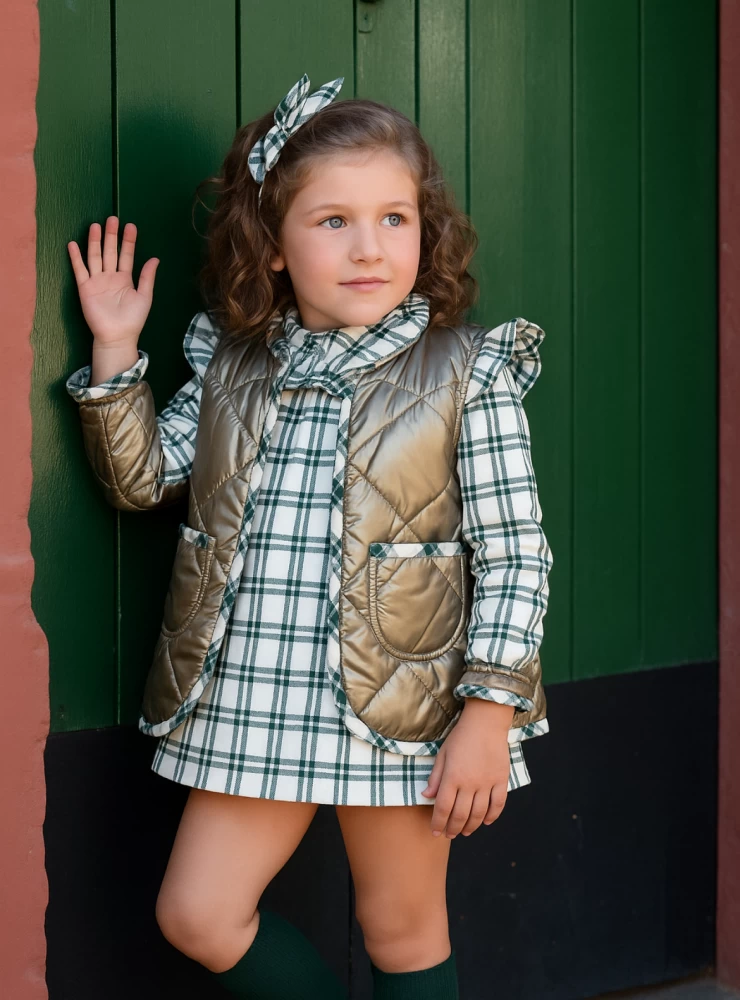Metallic vest from the Olimpia collection by Mon Petit Bonbon