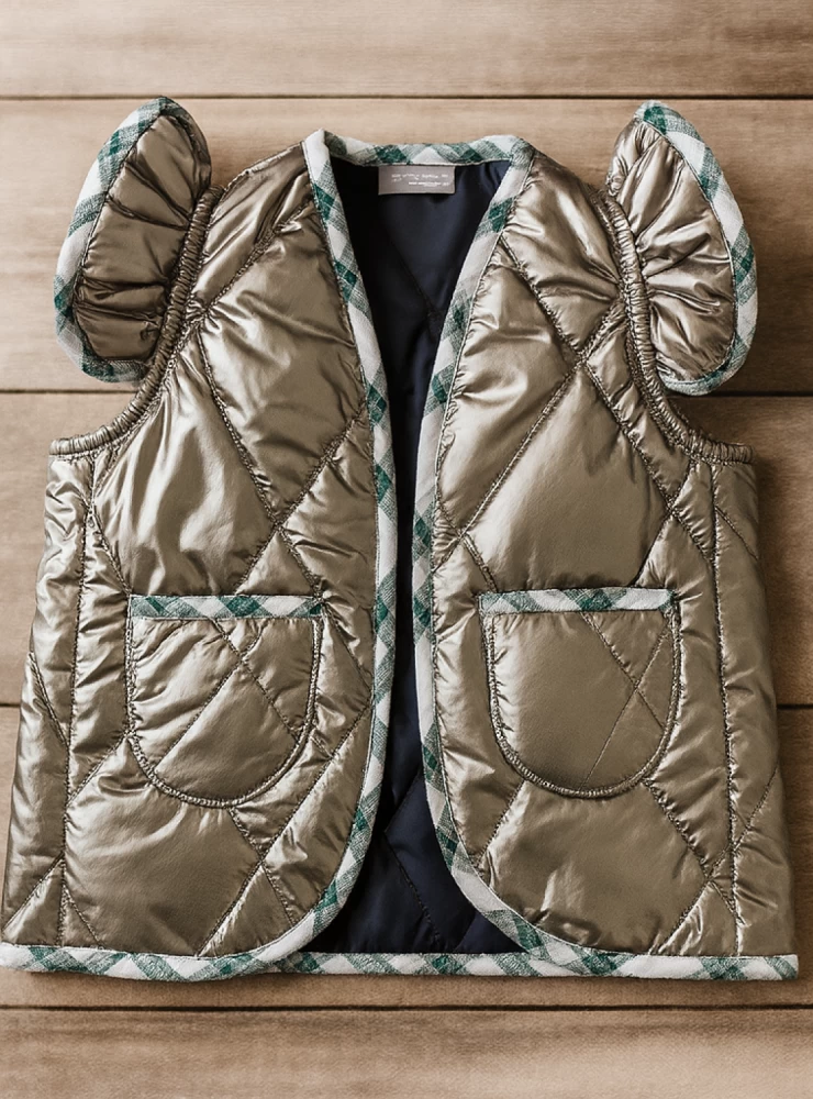 Metallic vest from the Olimpia collection by Mon Petit Bonbon