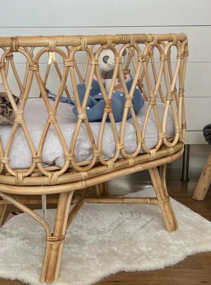 Mini cuna Rattan. con colchón. entrega inmediata ( solo para España)