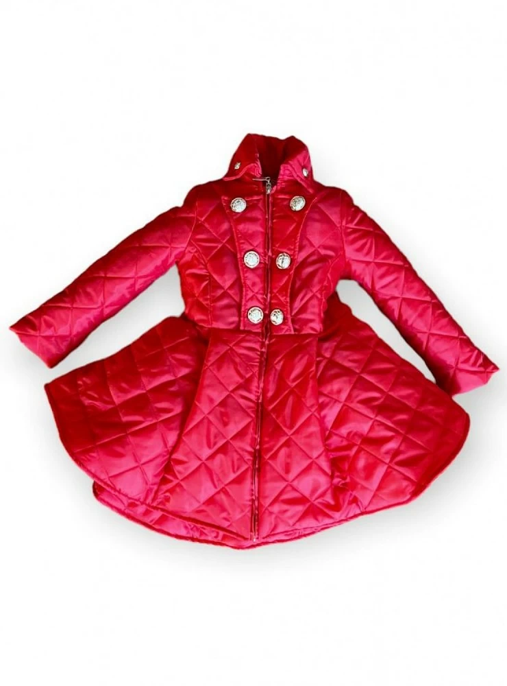 Mon petit weathered quilted coat in two colours.