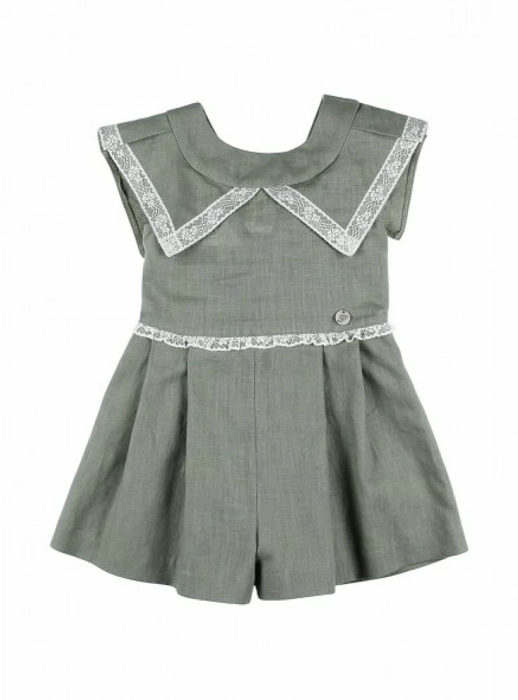 Mono de lino verde colección Cannes de Foque