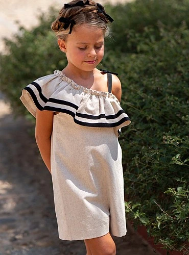 Mono para niña de lino colección Alhambra