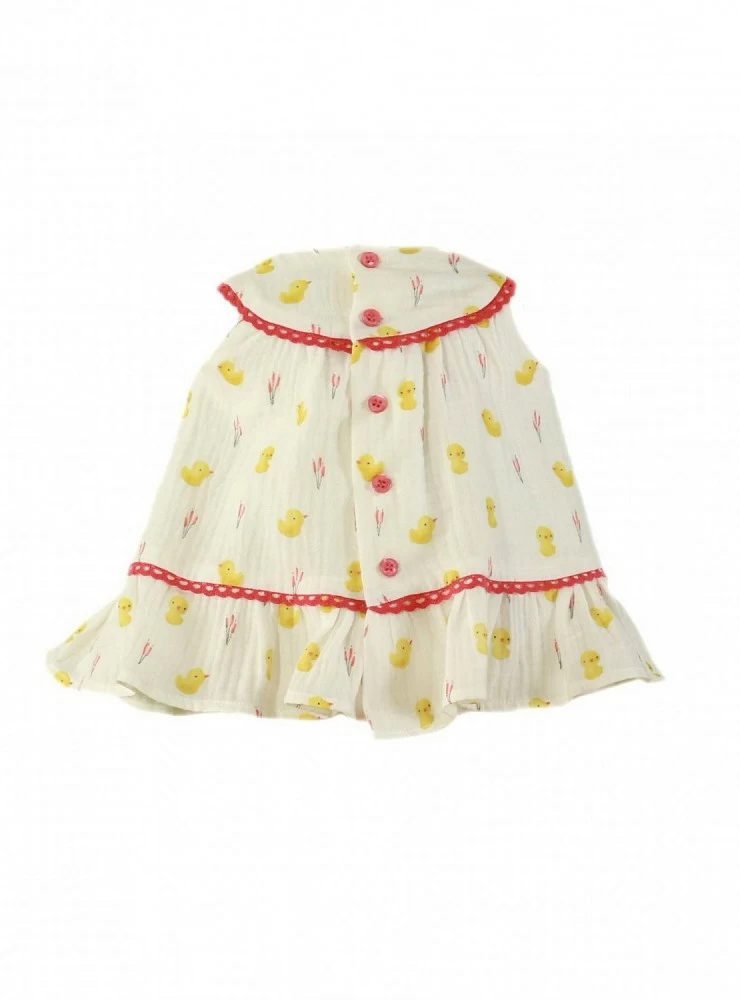 Muslin baby girl dress. Ducklings Collection