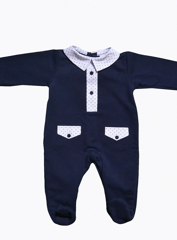 Navy blue romper for a boy. to dress or sleep. O-Winte