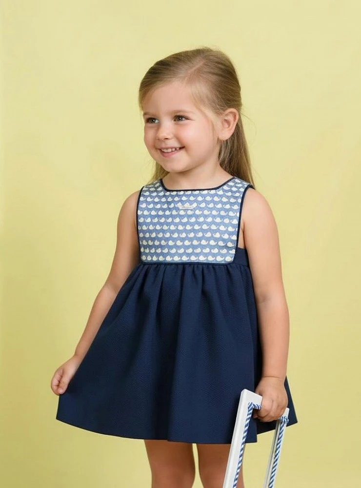 Navy piqué dress from the Holidays at Sea collection