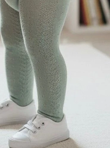 Openwork tights in Bruma pearl knit (495)